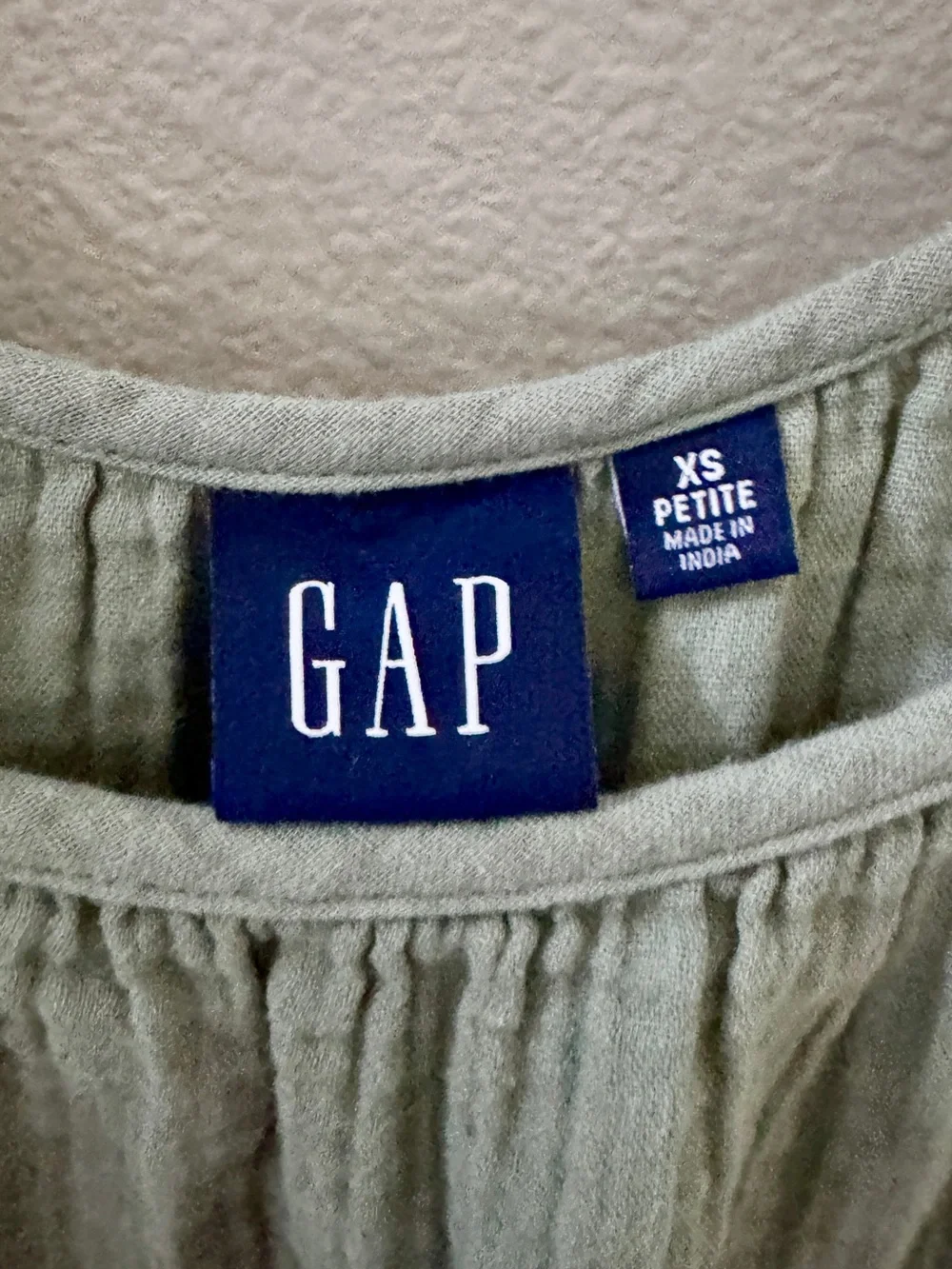 GAP Women's Sage Green Ruffle Sleeve dress